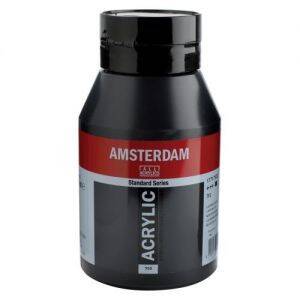 AMSTERDAM farba akryl 1000ml Lamp Black