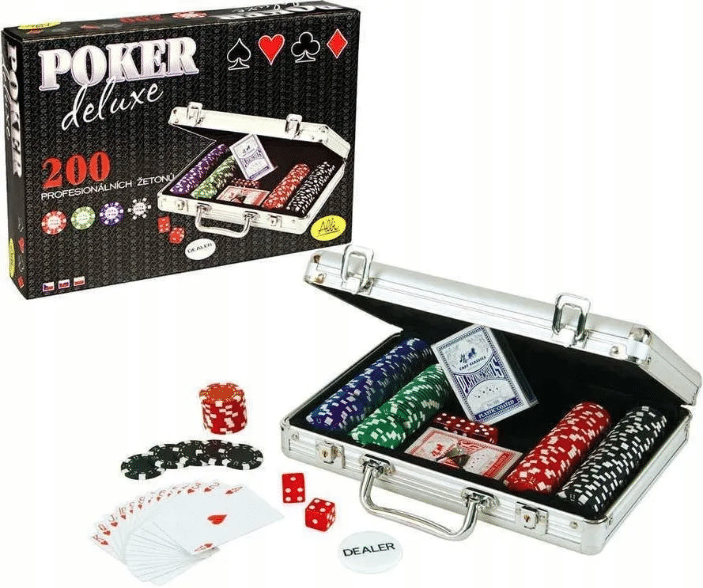 Gra Poker Deluxe 200 żetonów ALBI