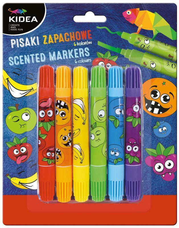 Pisaki zapachowe dwustronne 6kol. Kidea