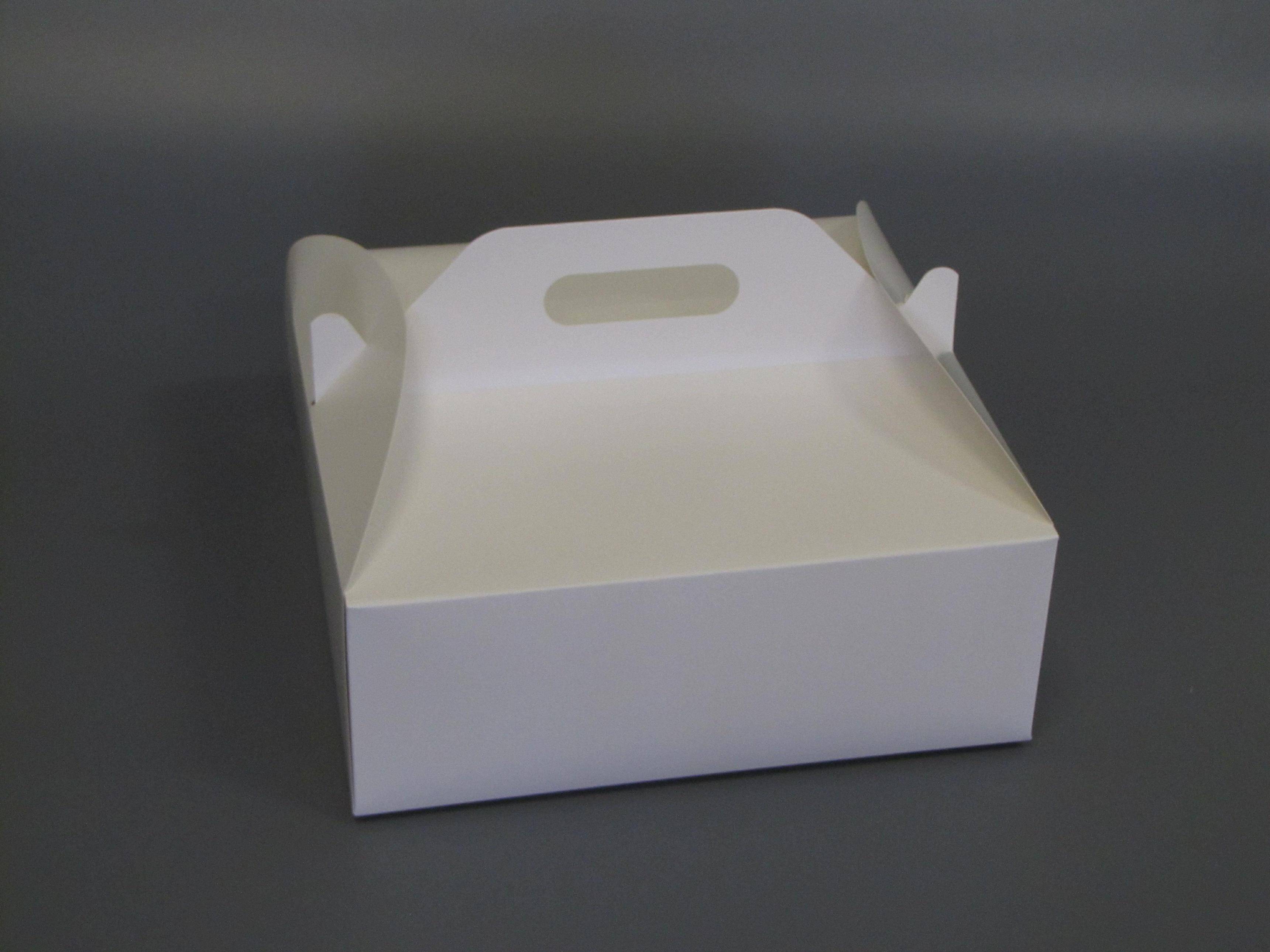 Pudełko na tort, tektura, białe, 35x35x15cm, 1 szt.