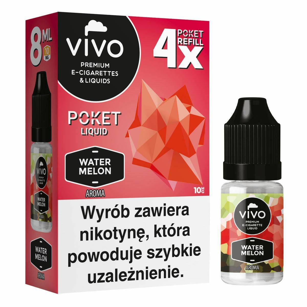 E-liquid VIVO POKET- Watermelon x4/10mg/8ml