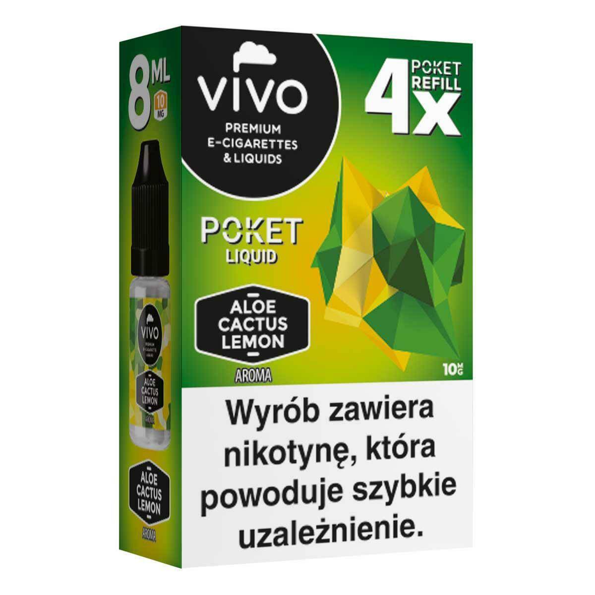 E-liquid VIVO POKET- Aloe Cactus Lemon x4/10mg/8ml (Zdjęcie 3)