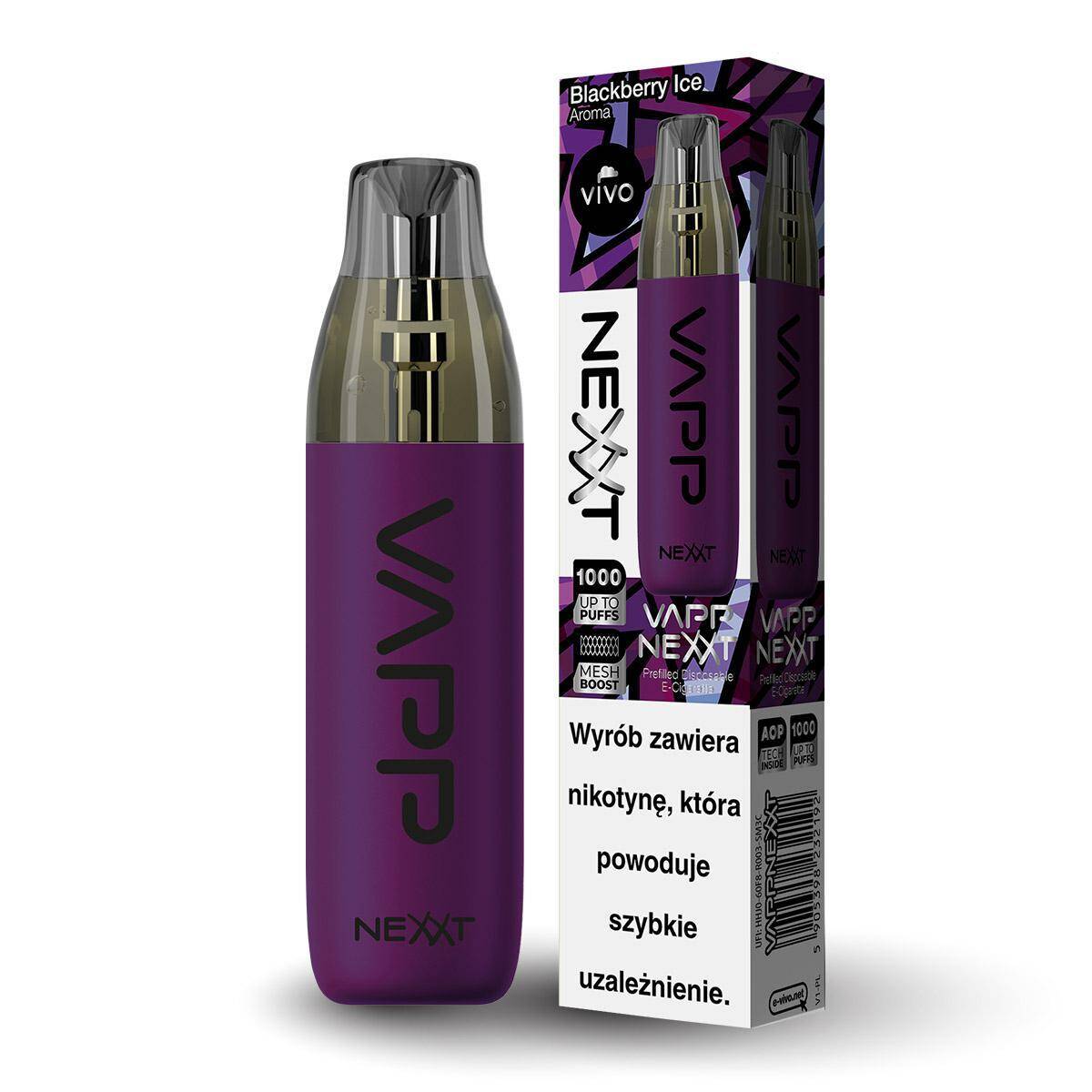 Disposable e-cigarette VIVO Nexxt - Blackberry Ice 20mg