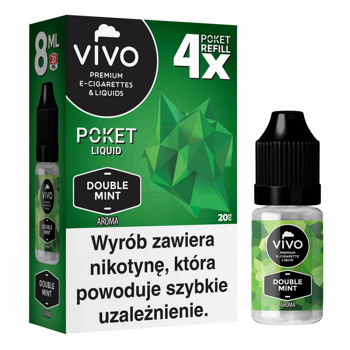 E-liquid VIVO POKET- Double Mint x4/20mg/8ml