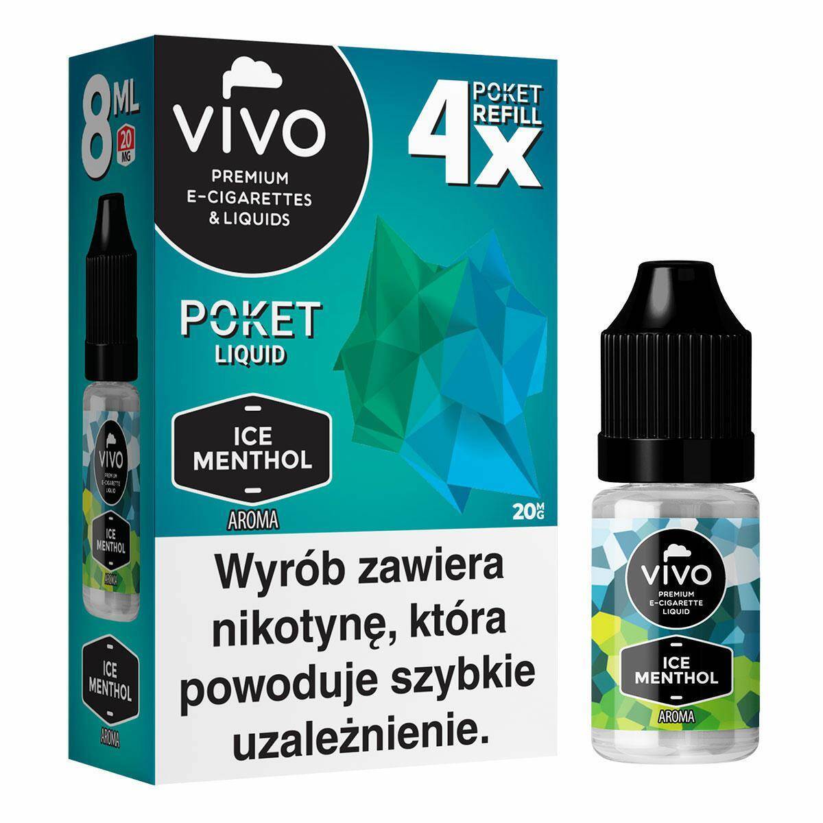 E-liquid VIVO POKET- Ice Menthol x4/20mg/8ml