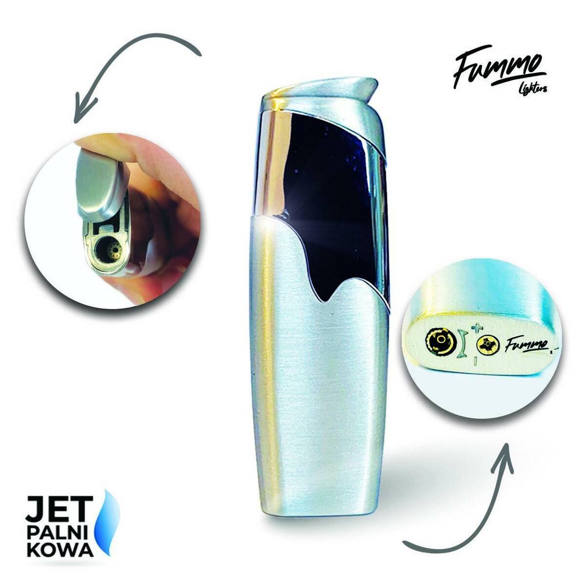 Lighter - Fummo Eden (Jet/Silver)