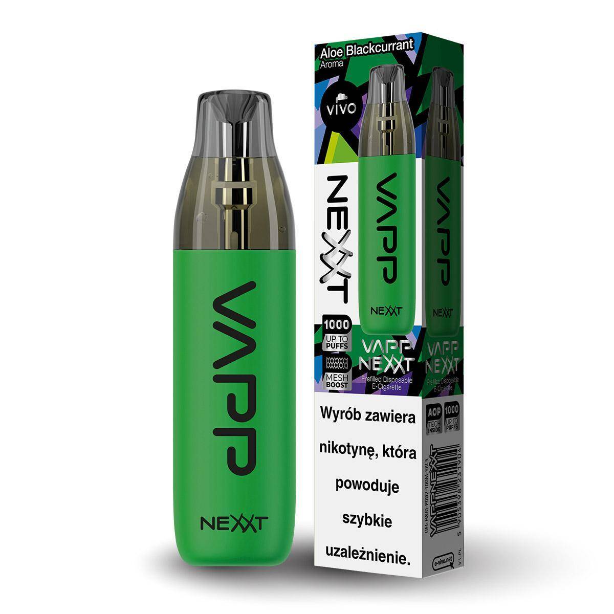 Disposable e-cigarette VIVO Nexxt - Aloe Blackcurrant 20mg