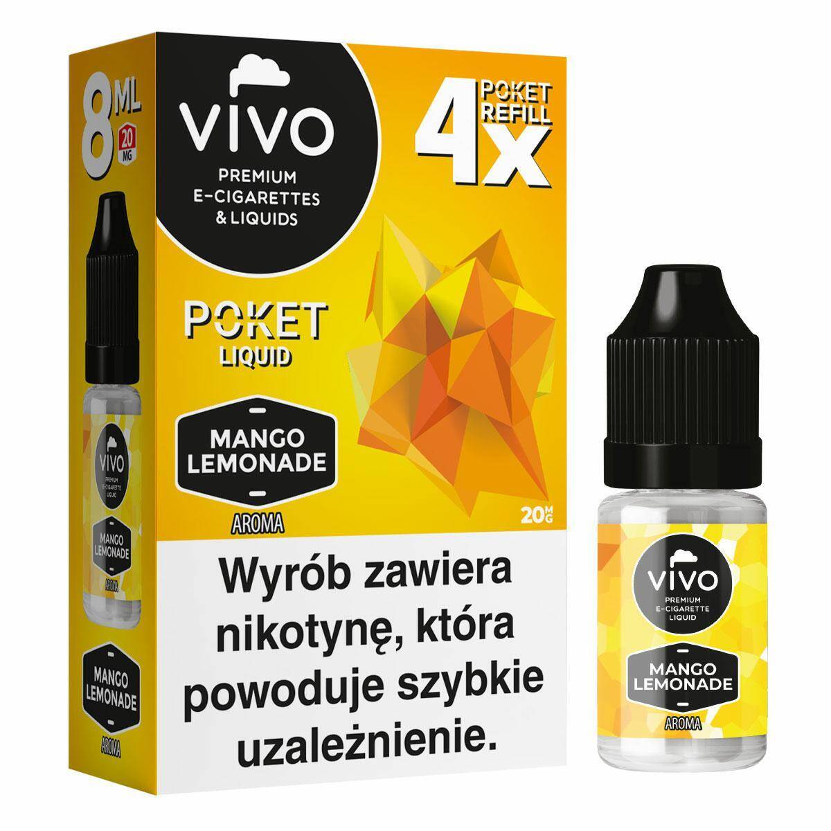 E-liquid VIVO POKET- Mango Lemonade x4/20mg/8ml