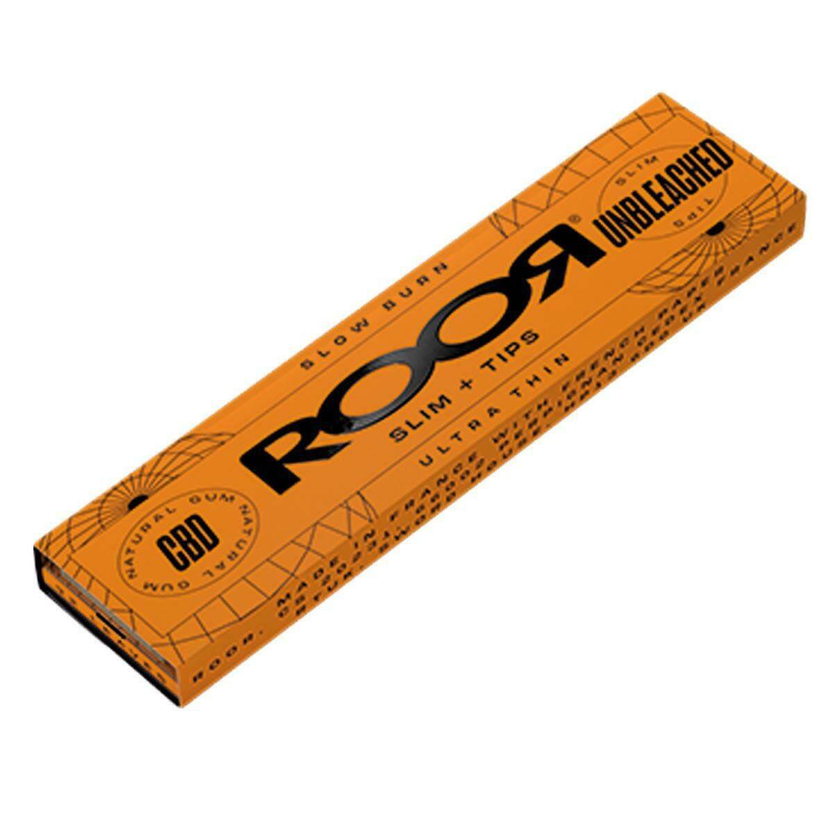 Rolling Papers ROOR (CBD) Unbleached Slim+Tips