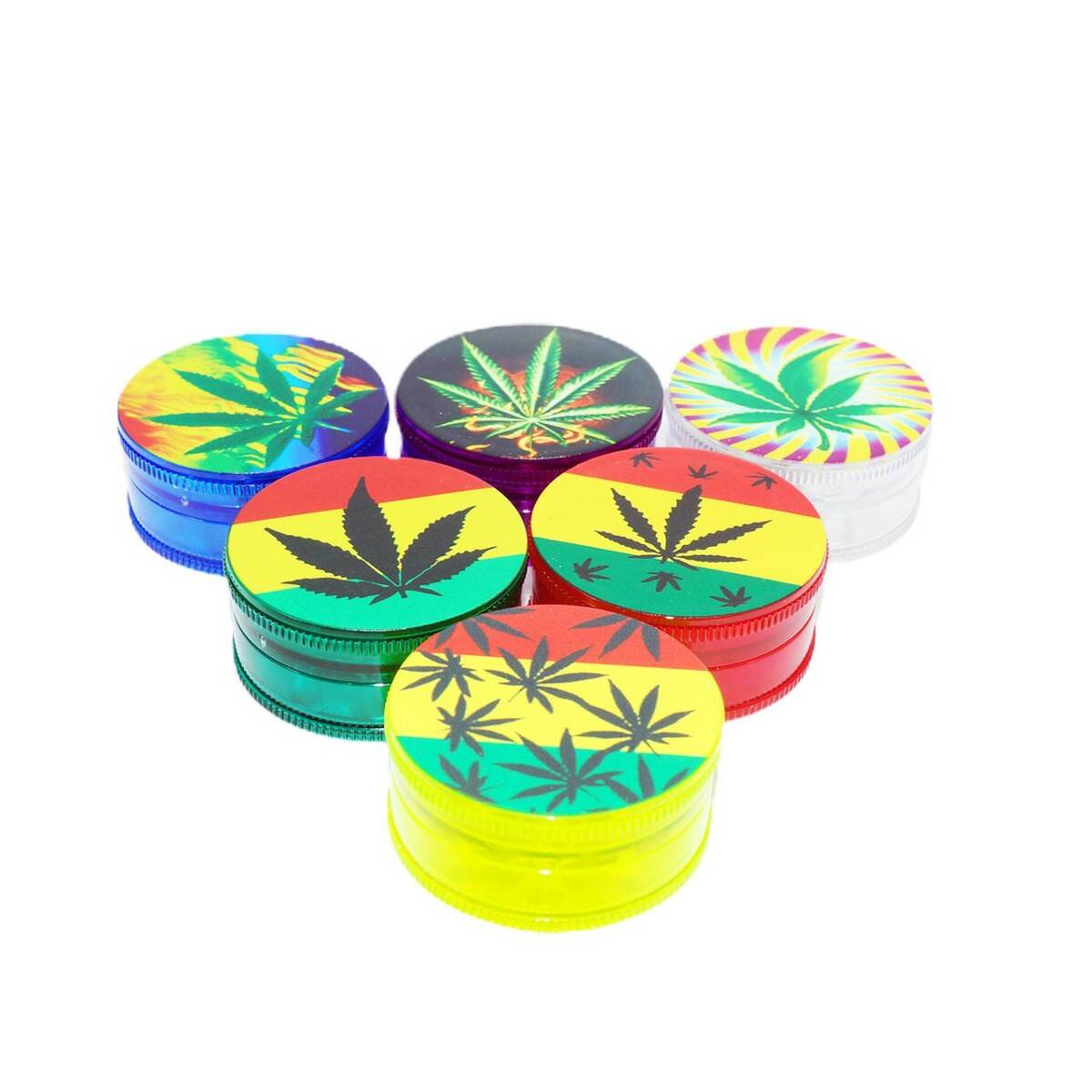 High Fly tobacco grinder - Plastic Leafs 2