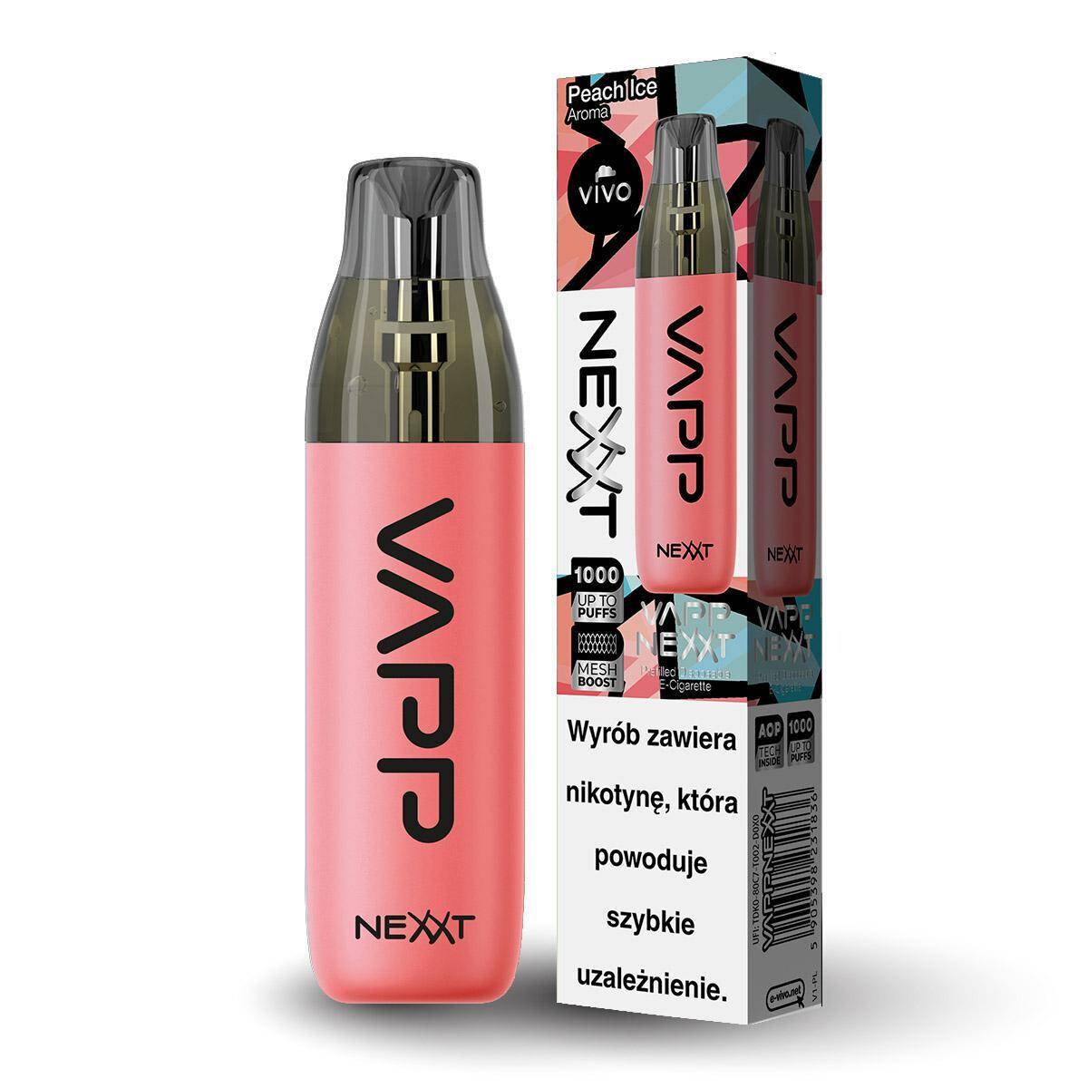 Disposable e-cigarette VIVO Nexxt - Peach Ice 20mg