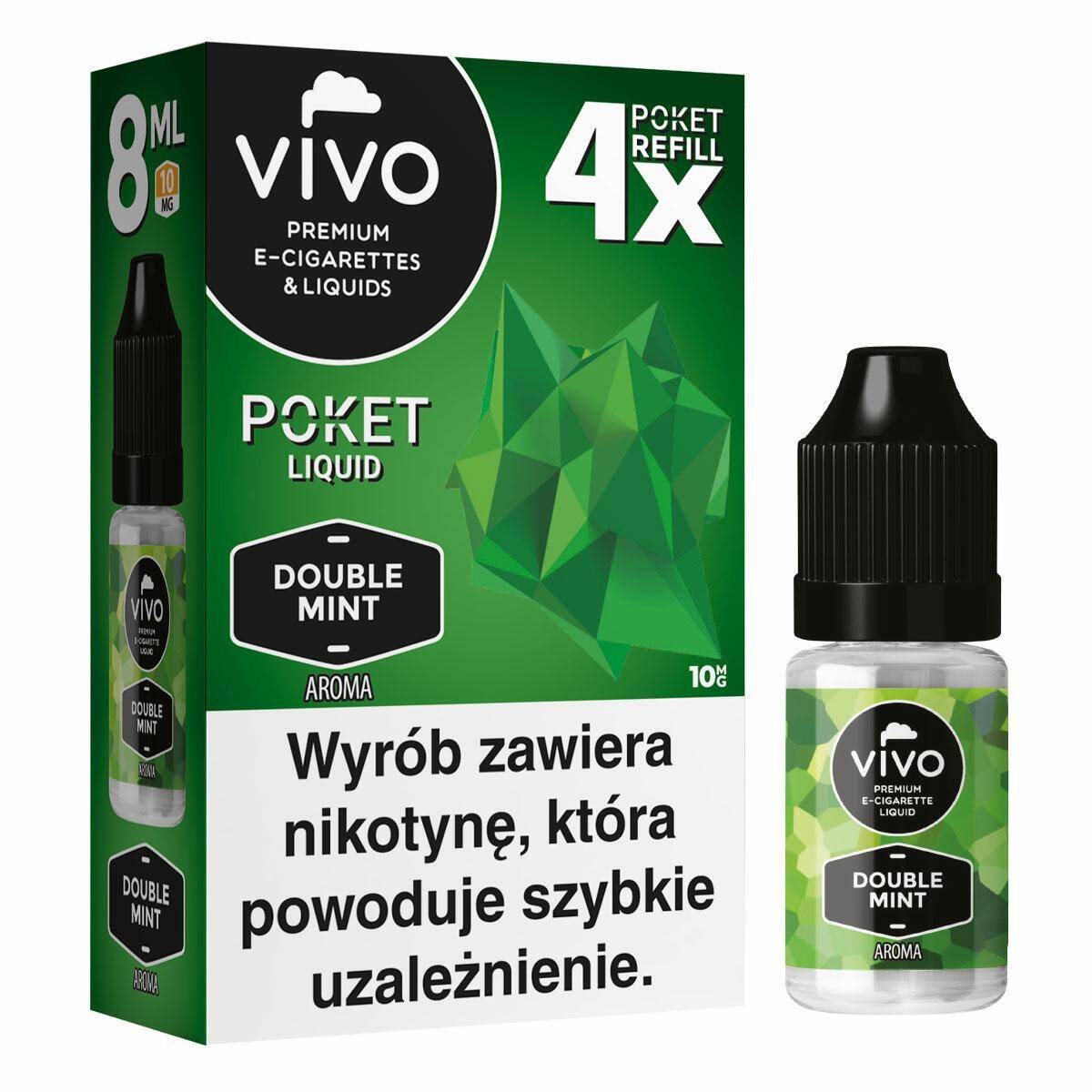 E-liquid VIVO POKET- Double Mint x4/10mg/8ml