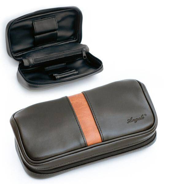 Cases for 2 pipes and tobacco - brown and black