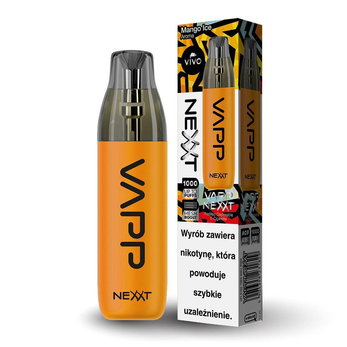 Disposable e-cigarette VIVO Nexxt - Mango Ice 20mg
