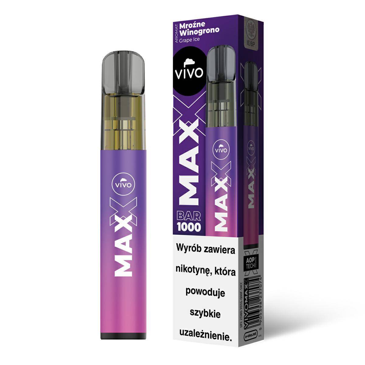 E-papieros VIVO MAXX - Grape Ice 20mg