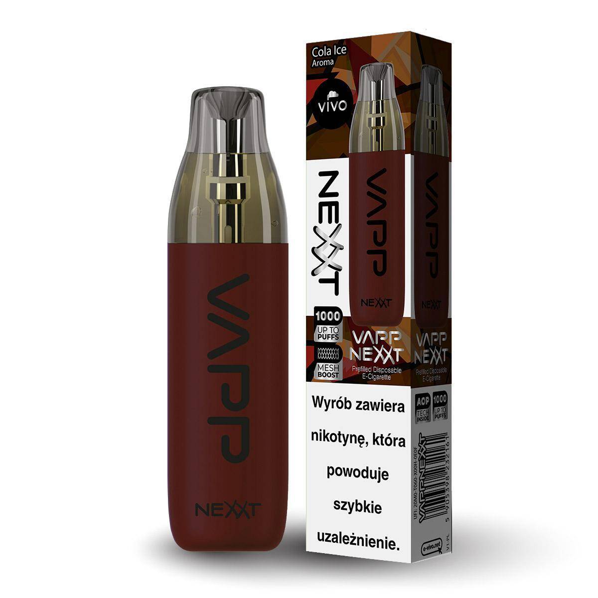 Disposable e-cigarette VIVO Nexxt - Cola Ice 20mg