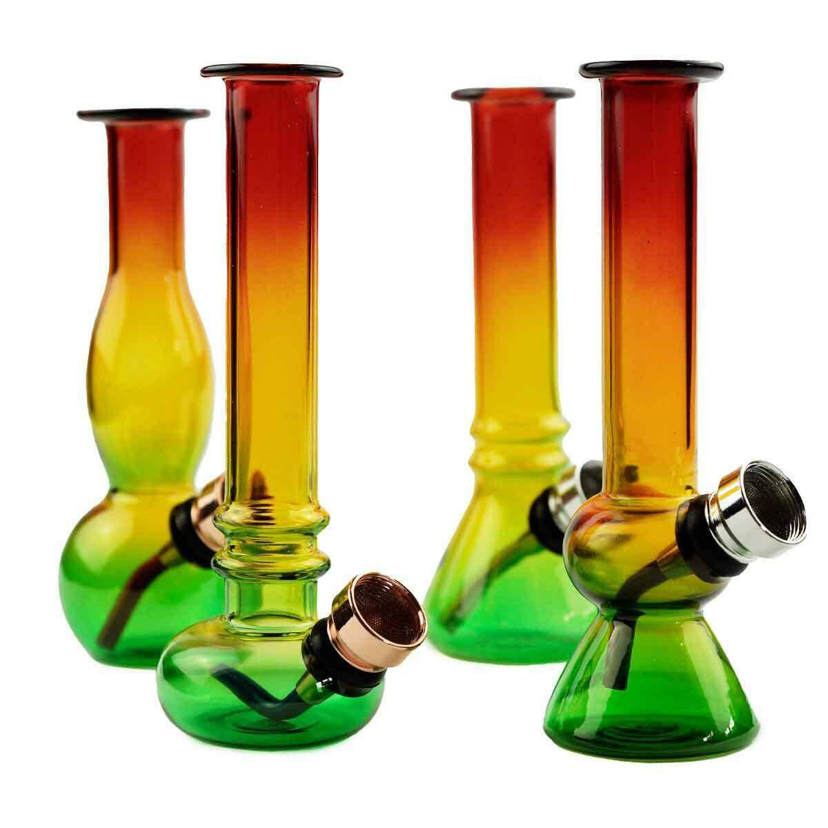 Bong Pipe - Mini - Rasta Mix (12cm)
