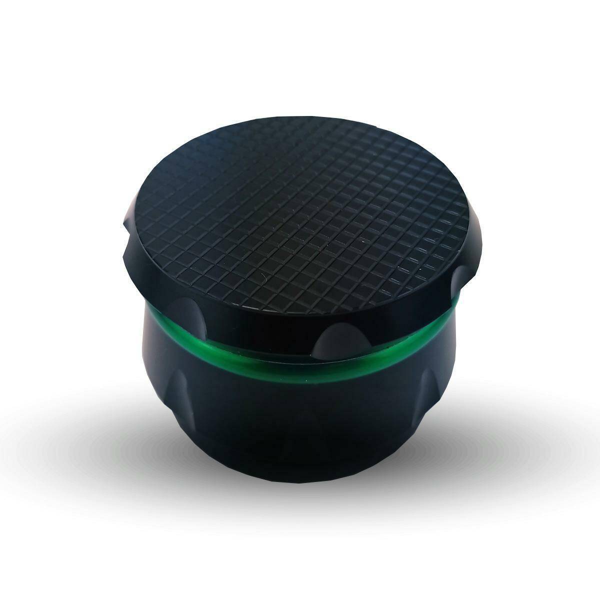Tobacco grinder - Black, green ring (single box)