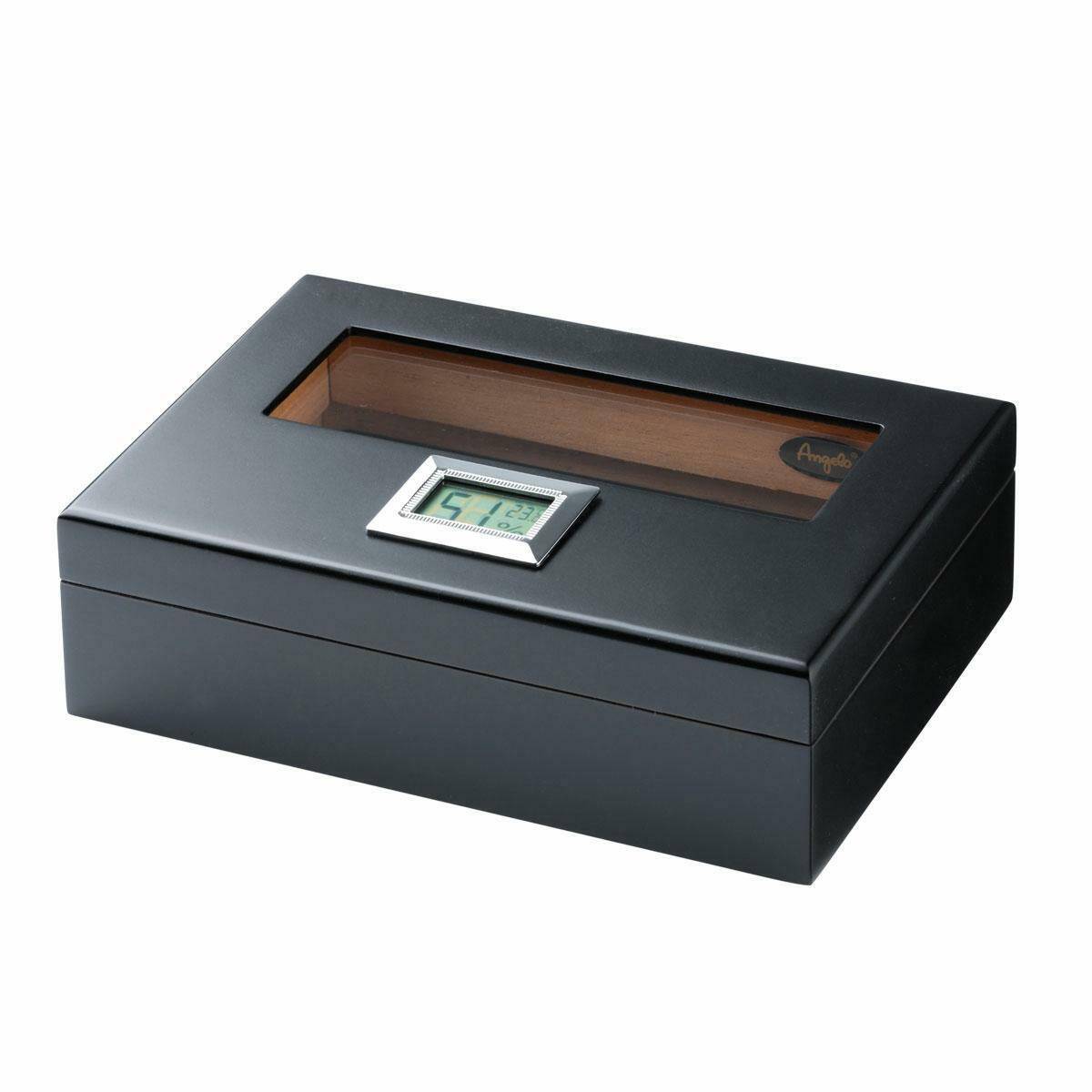 SEL-Humidor Angelo Black matt/wood
