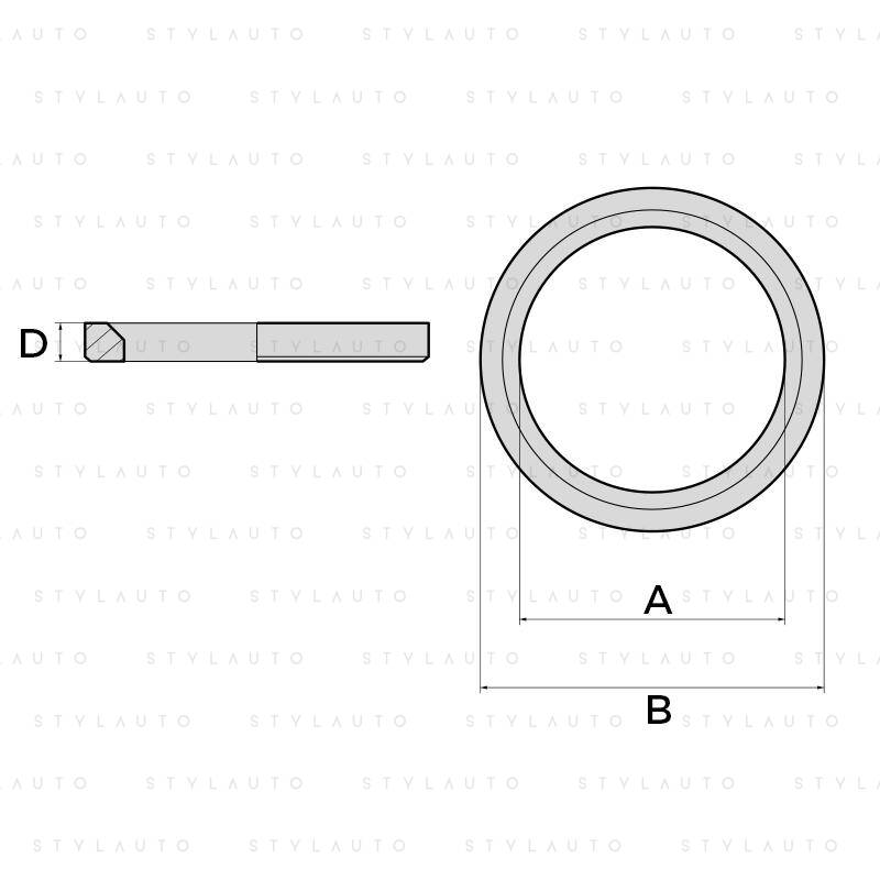 Pierścień centrujący do felg 72,00mm 56,10mm (Zdjęcie 2)