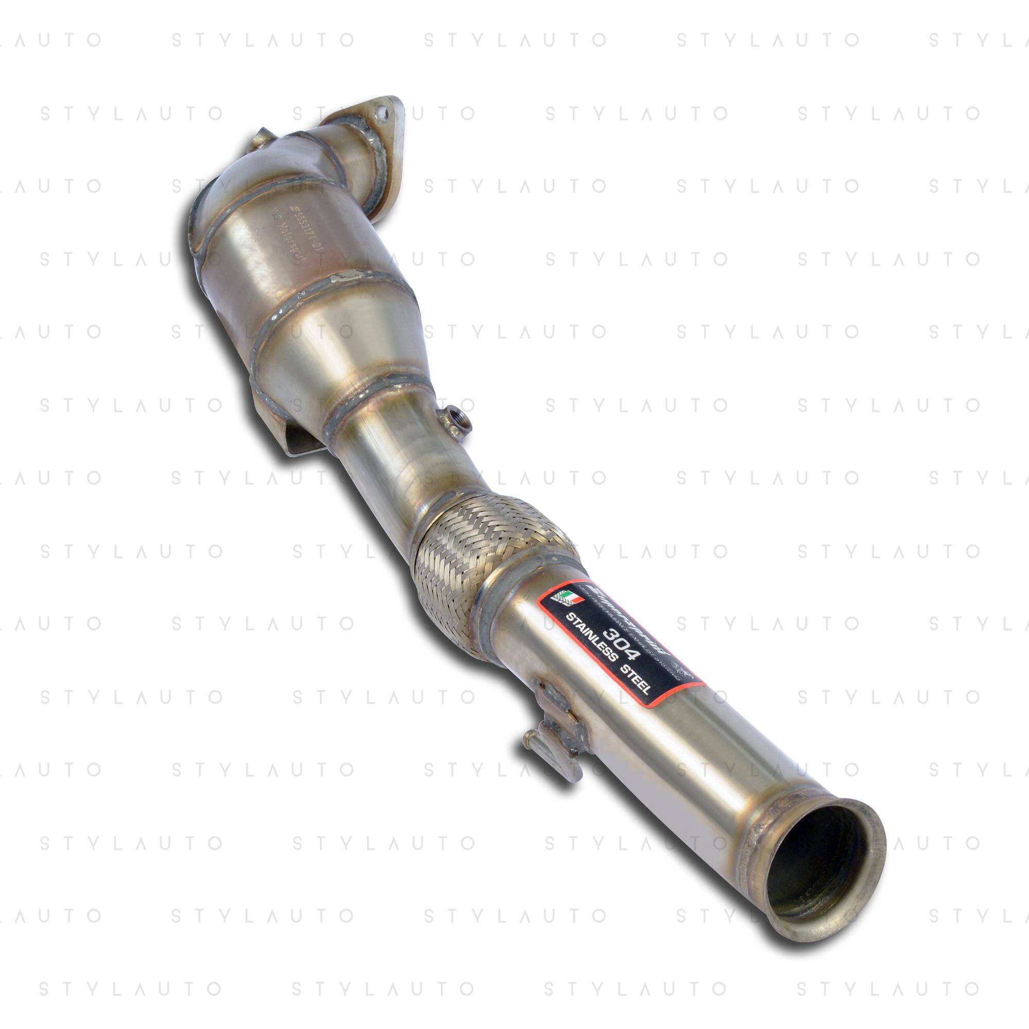 Supersprint Turbo downpipe zestaw z katalizatorem metalicznym HJS Supersprint (łączy turbinę z środkową częścią układu)