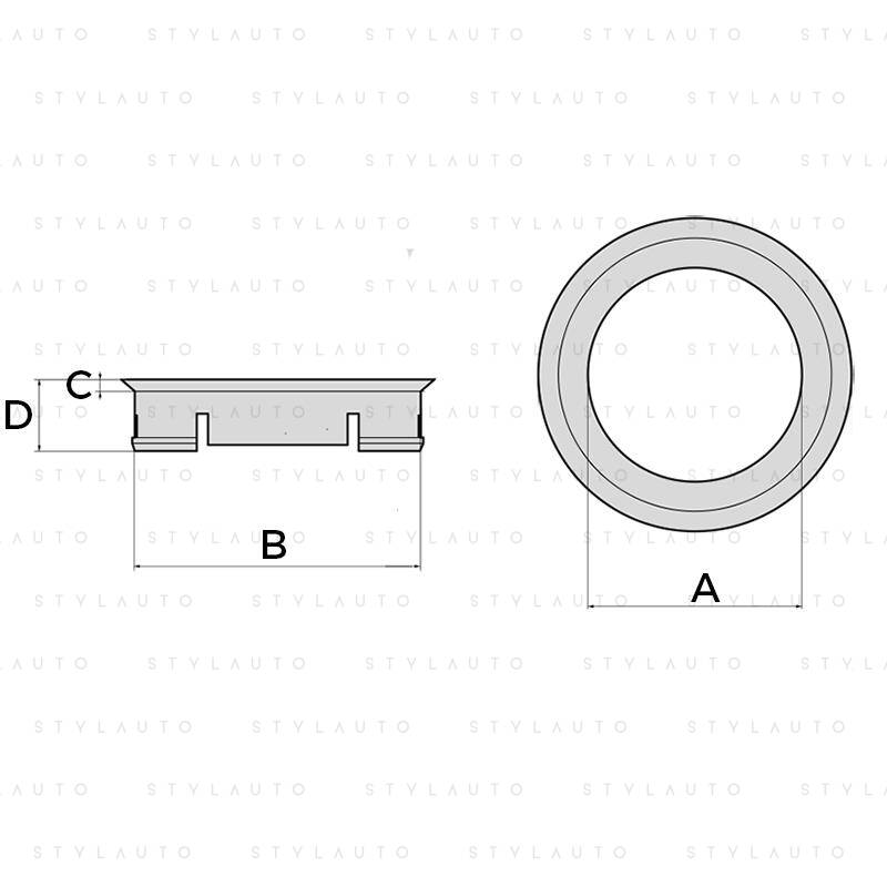 Pierścień centrujący do felg 73,10mm 67,10mm (Zdjęcie 2)