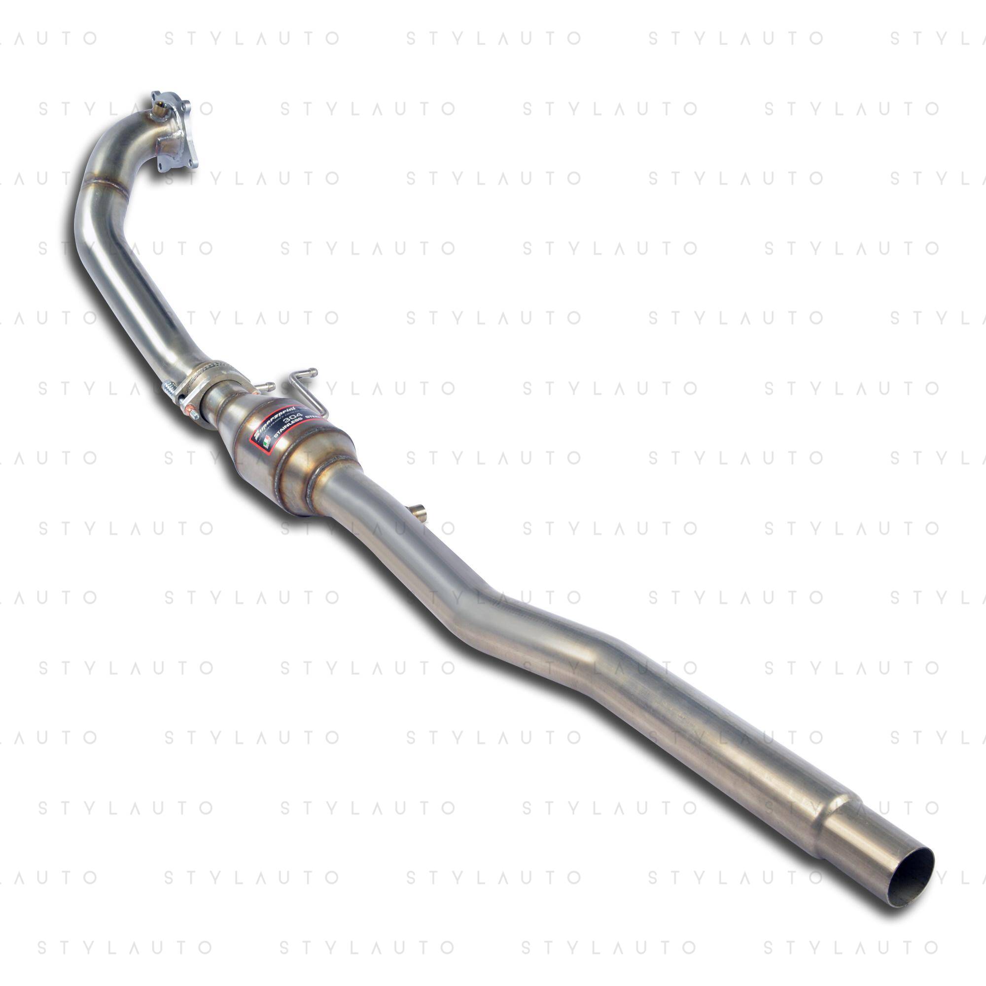 Supersprint Turbo downpipe zestaw z katalizatorem metalicznym HJS Supersprint 100 CPSI WRC (łączy turbinę z środkową częścią układu)