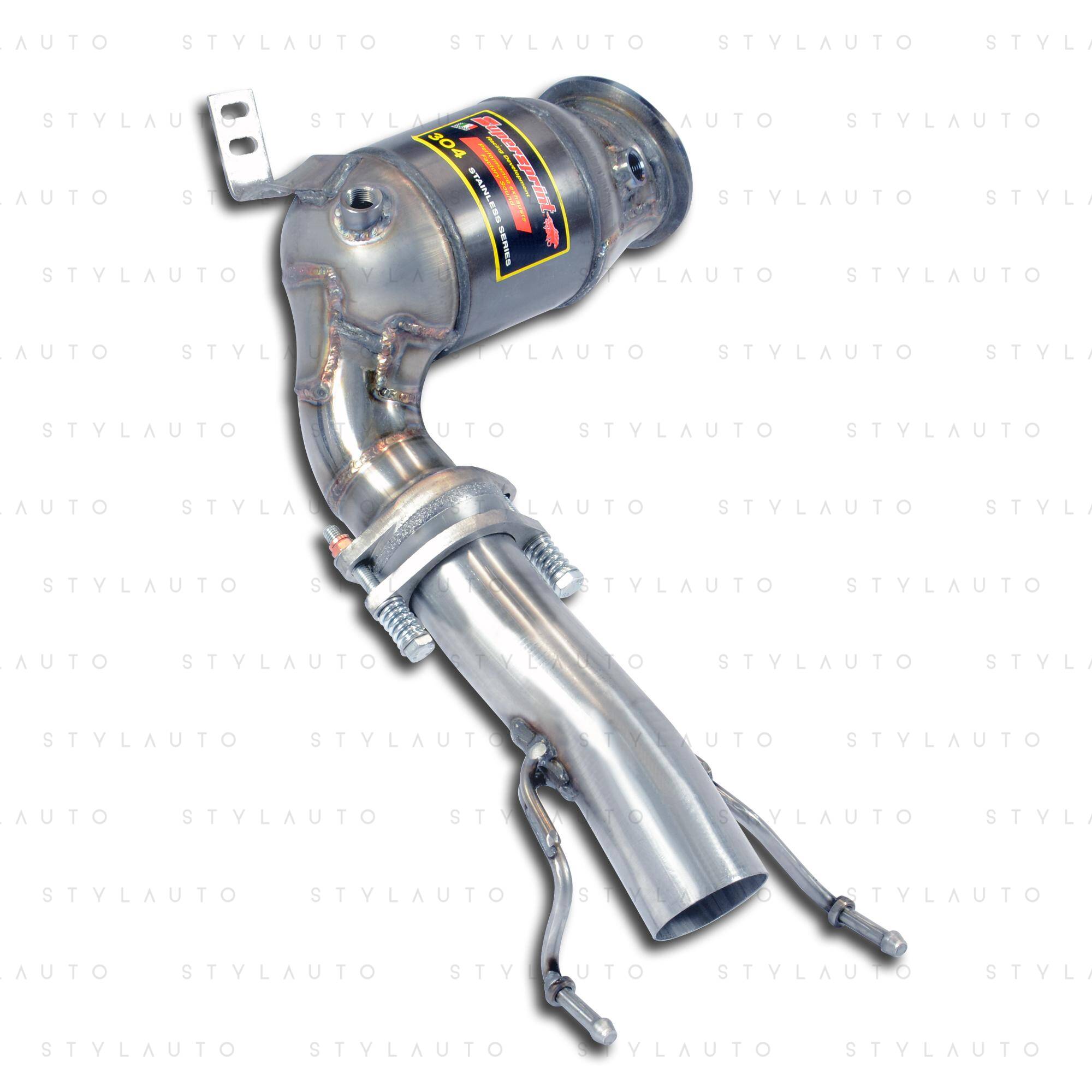 Supersprint Turbo downpipe zestaw z katalizatorem metalicznym HJS Supersprint (łączy turbinę z środkową częścią układu)