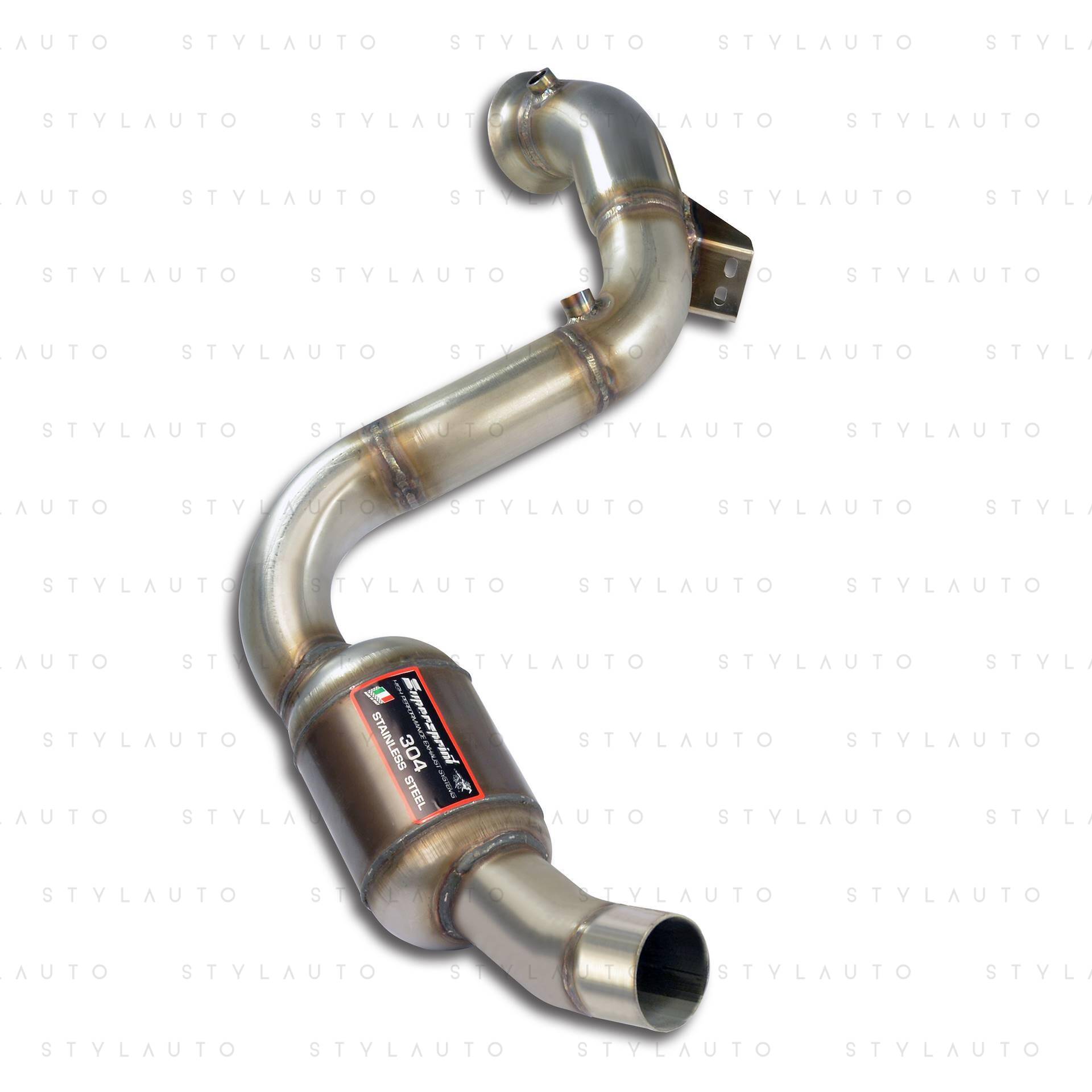 Supersprint Downpipe z katalizatorem metalicznym HJS Supersprint - lewy (zastępuje wstępny katalizator OEM)