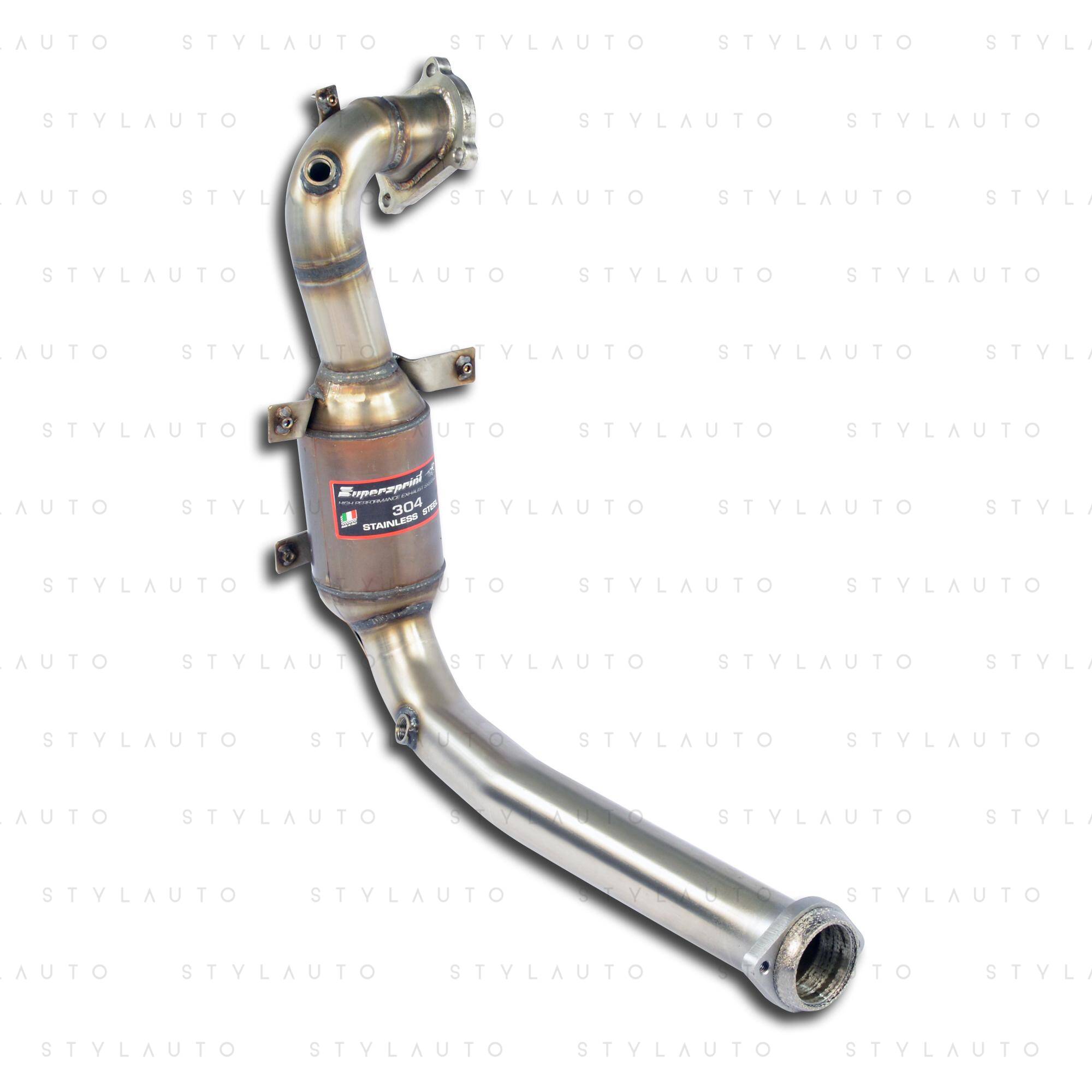 Supersprint Turbo downpipe zestaw z katalizatorem metalicznym HJS Supersprint (łączy turbinę z środkową częścią układu)