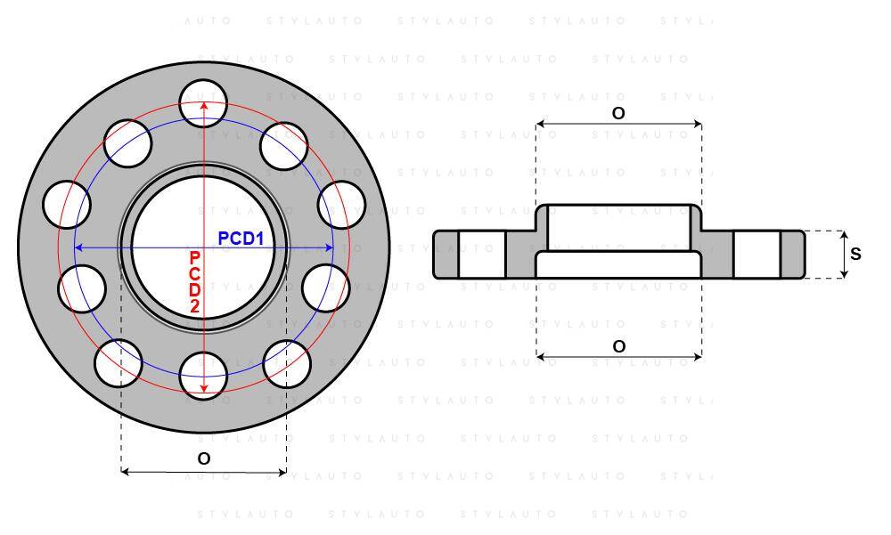 DYSTANSE 5x108-110 fi 65.1 mm grub. 20 mm (2 szt.) (Zdjęcie 2)