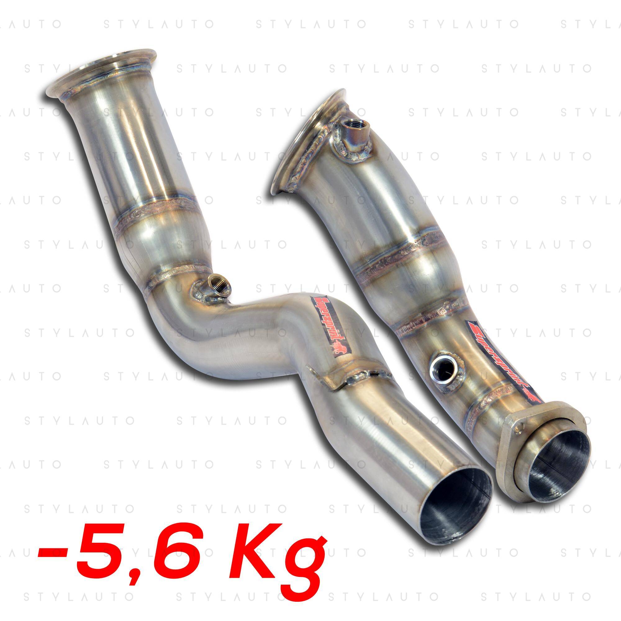 Supersprint Turbo downpipe zestaw łączy turbinę z środkową częścią układu (eliminuje wstępny katalizator)