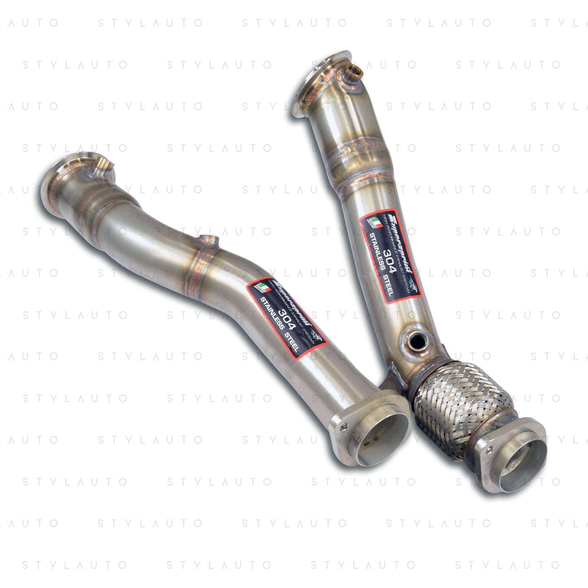 Supersprint Turbo downpipe zestaw łączy turbinę z środkową częścią układu (zastępuje wstępny katalizator OEM)