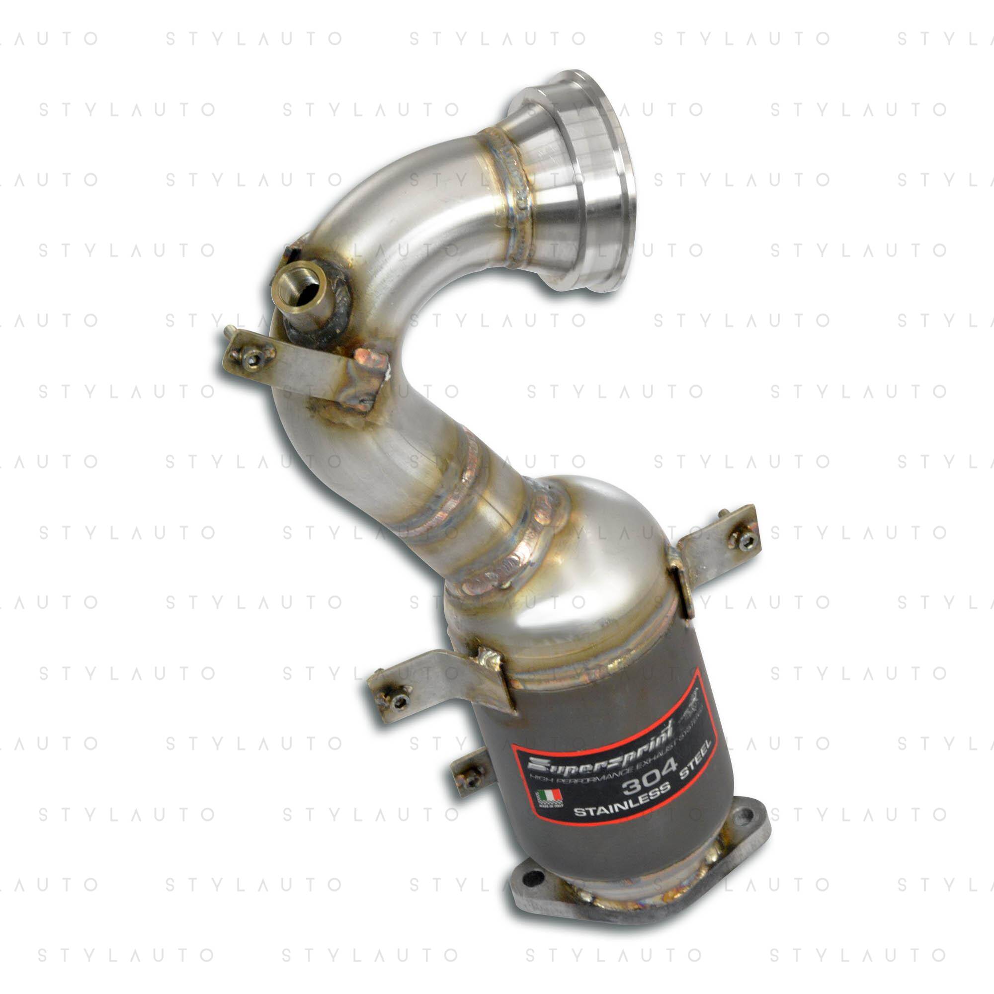 Supersprint Turbo downpipe zestaw z katalizatorem metalicznym HJS Supersprint 200 CPSI (łączy turbinę z środkową częścią układu)