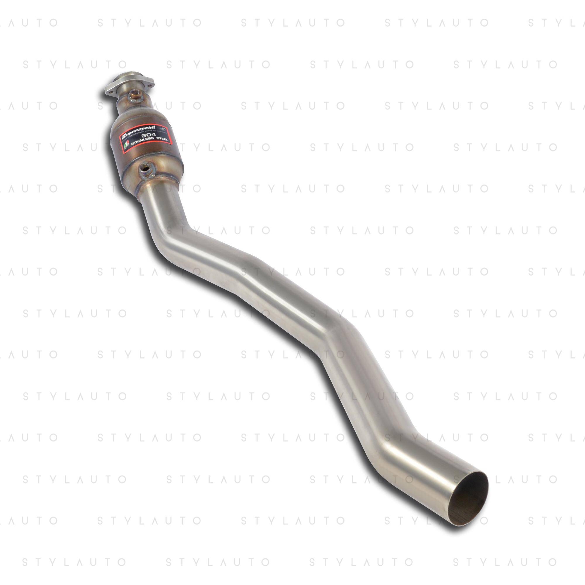 Supersprint Turbo downpipe zestaw z katalizatorem metalicznym HJS Supersprint prawy (łączy turbinę z środkową częścią układu)