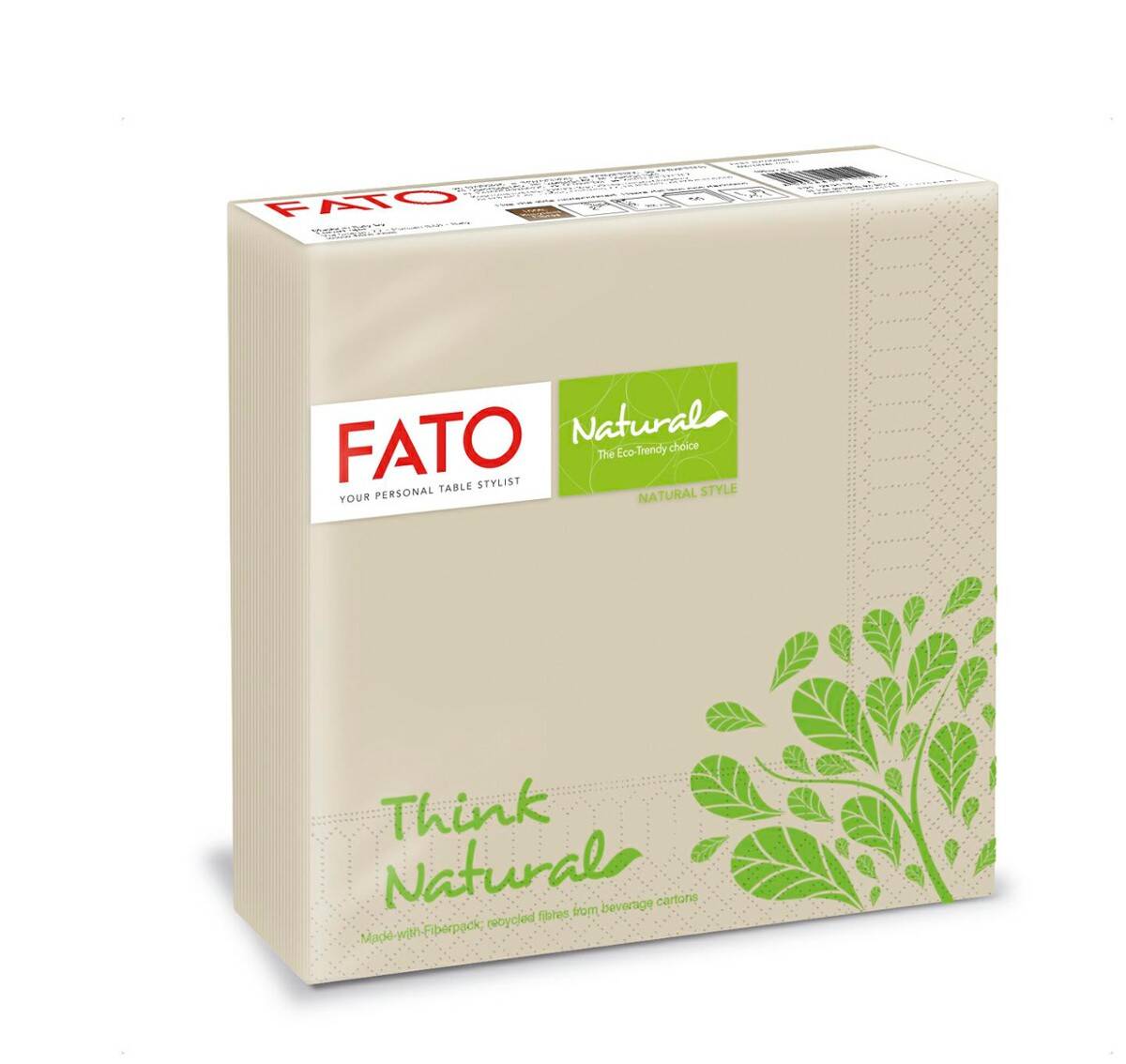 Serwetki 33x33 2W natural FATO op.50szt