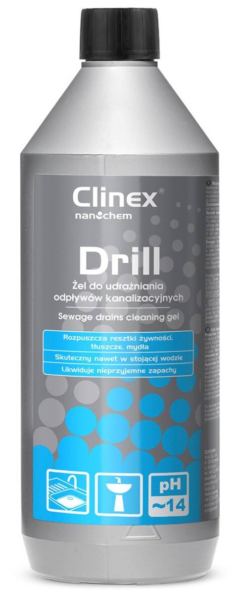 CLINEX Drill 1L żel udrażnianiacz do rur