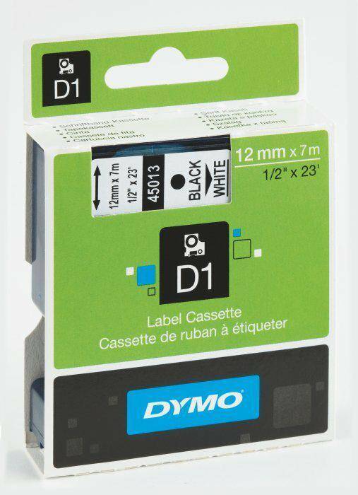 Taśma DYMO D1 12mm x 7m czarny/biały