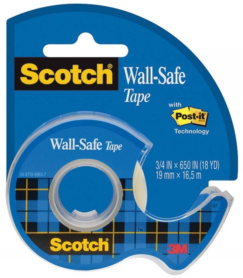 Taśma klejąca SCOTCH® Wall-Safe, bezpiec