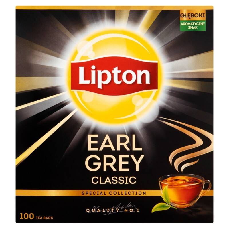 Herbata LIPTON Earl Grey, 100 torebek