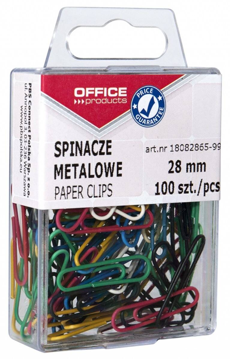 Spinacze kolorowe OFFICE PRODUCTS, powle