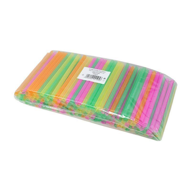 Słomki PP śr.12mm dł.20cm MIX fluo kolor