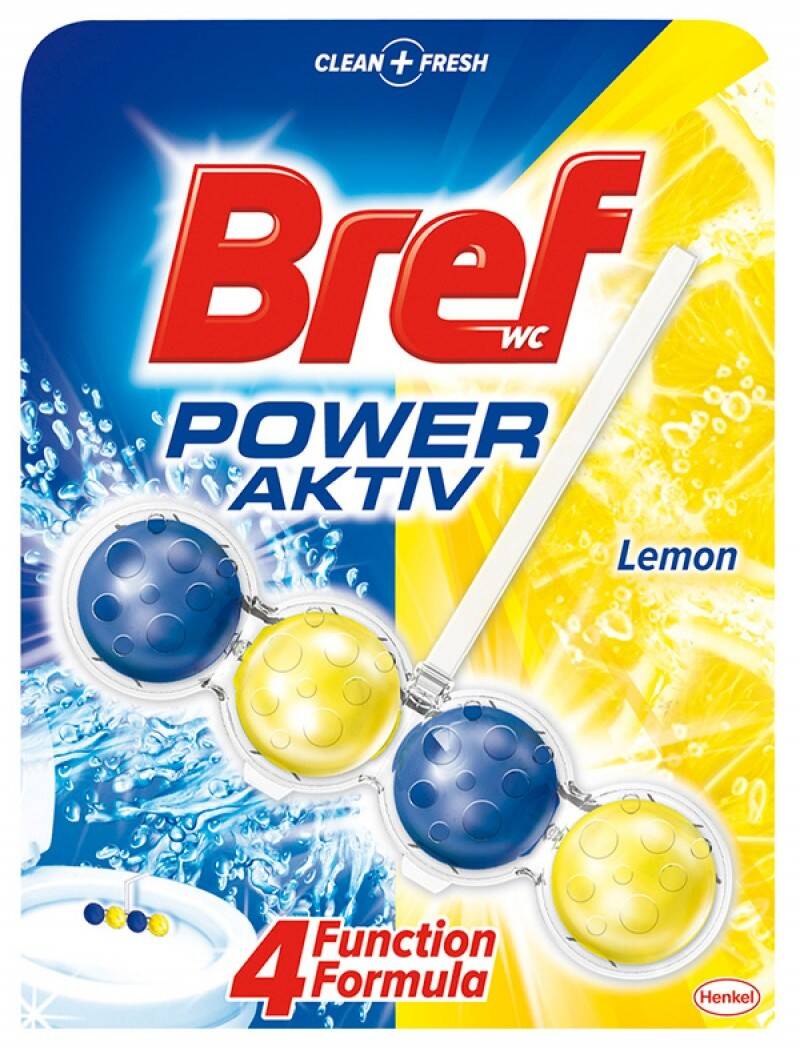 WC kulki BREF Power Active 50ml LEMON