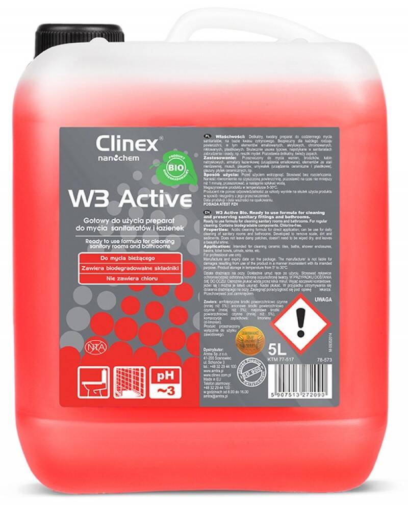 CLINEX W3 Active BIO 5L do toalet