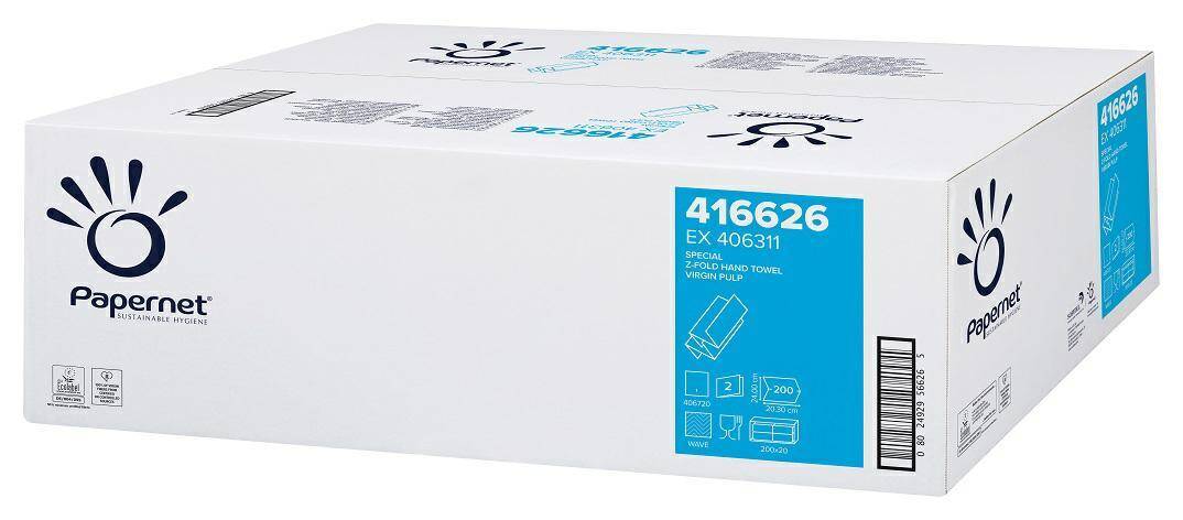 Ręczniki Z/Z op.4000szt PAPERNET biały