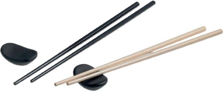 Podstawki pod pałeczki do sushi czarne