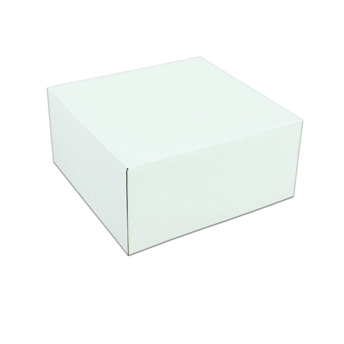 Pudełko 25x25x12 biało/brązowe