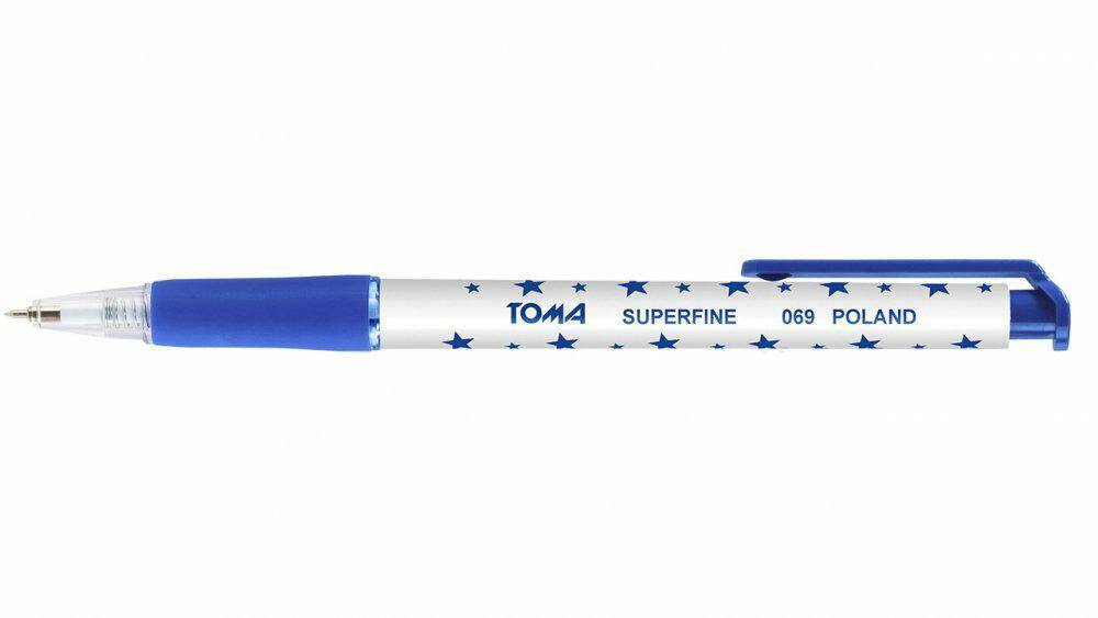 Długopis automatyczny niebieski TOMA