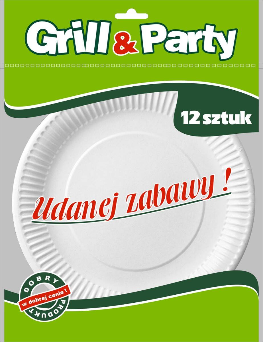 GRILL & PARTY talerze papierowe 23cm
