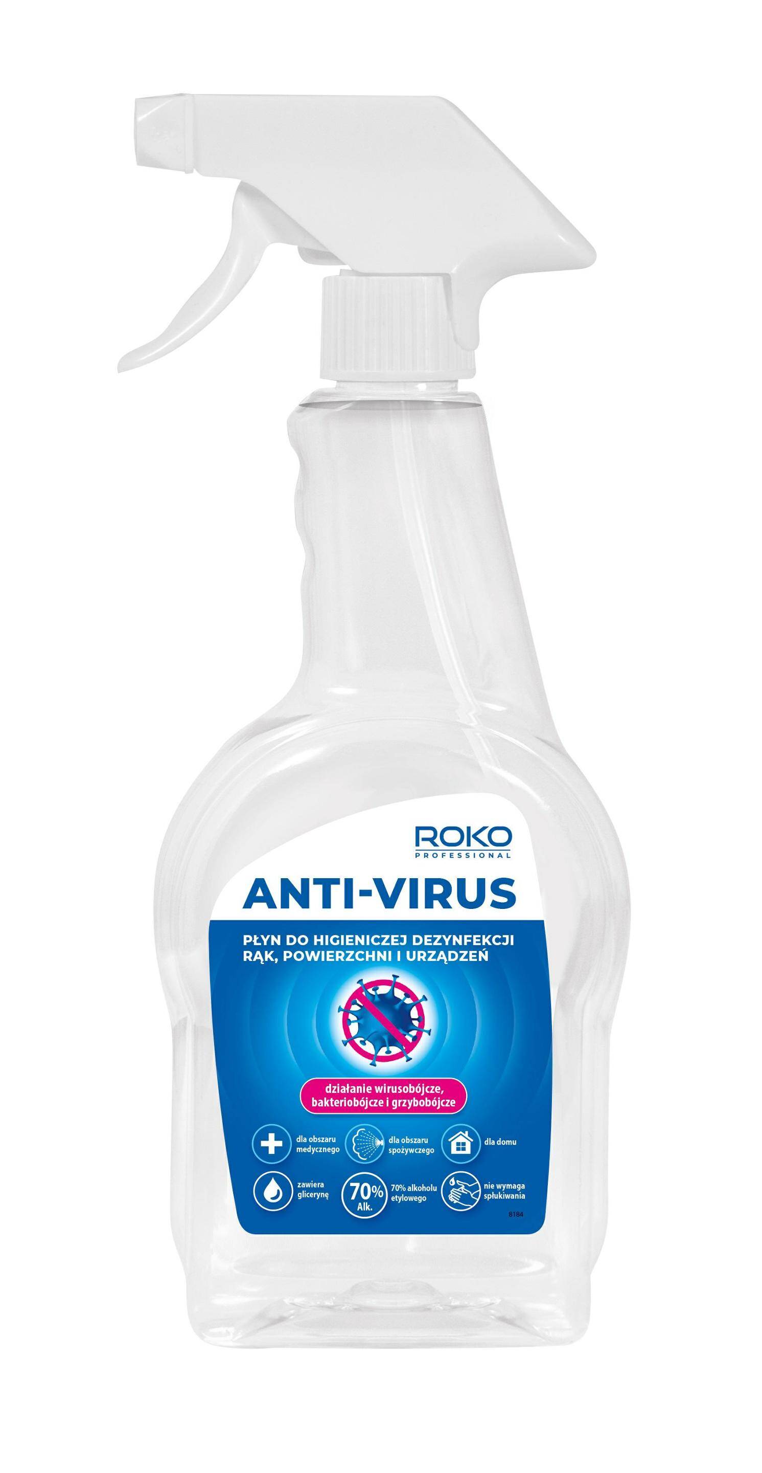 AntiVirus płyn dezynfekujący  500,ml do
